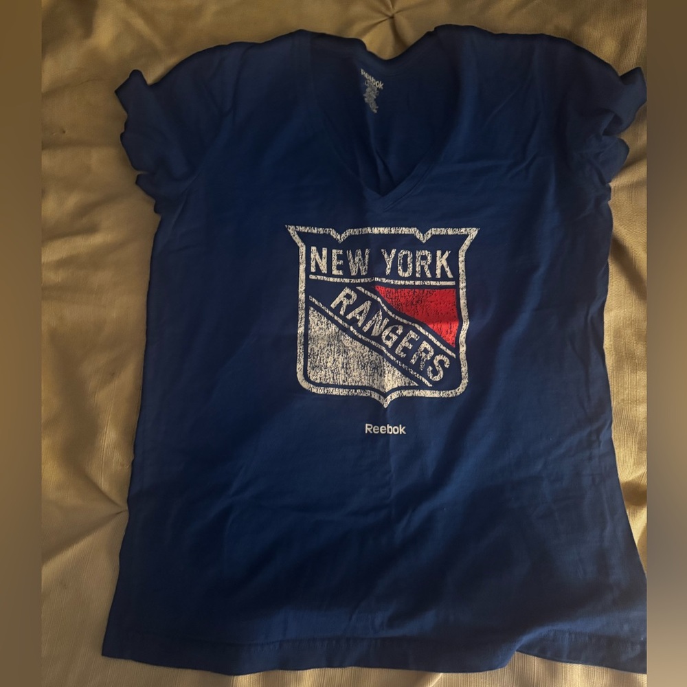 New York Reebok rangers tee shirt